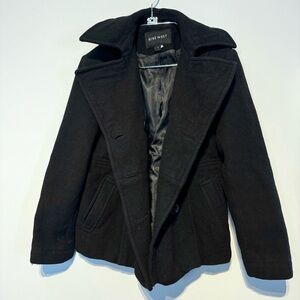 Nine West Short Peacoat Jacket Wool Blend / Black / S- 6